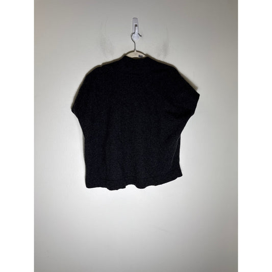 Vince Charcoal Gray Sleeveless V-Neck Boxy Sweater Sz L