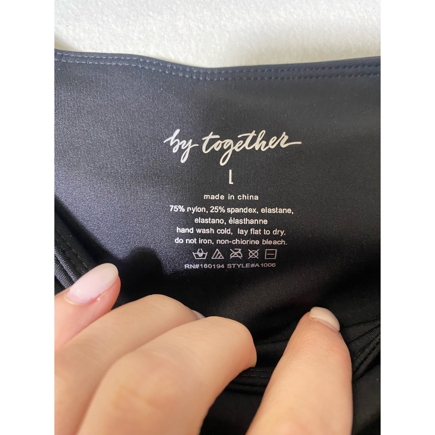 NWOT By Together Black Exercise Leggings 2 pockets Sz L