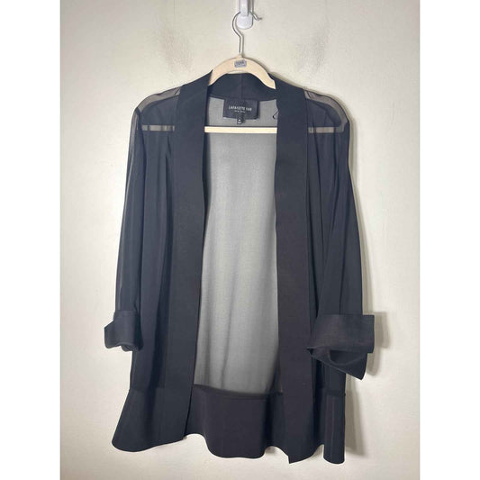 Lafayette 148 Black Sheer Jacket Sz M