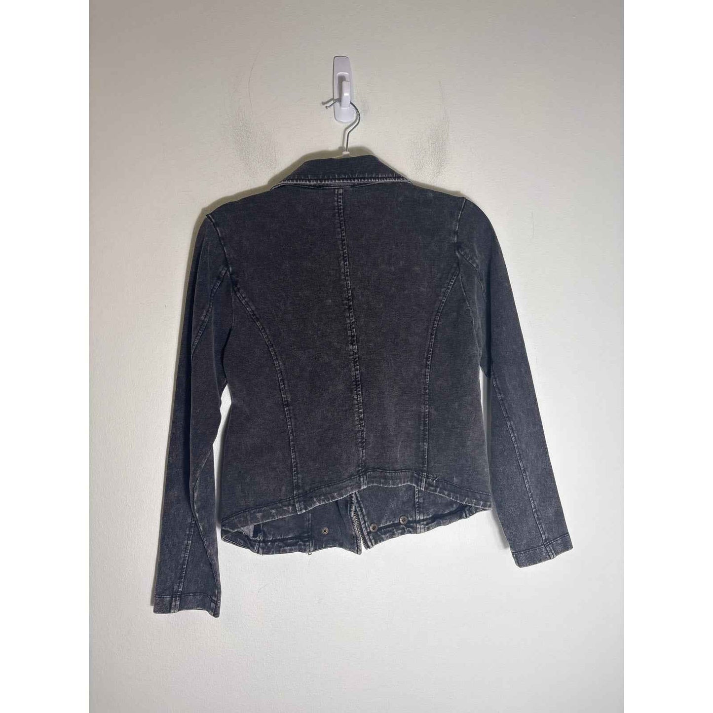 NWT Pants Store Black Denim Mixed Media Jacket Sz XS