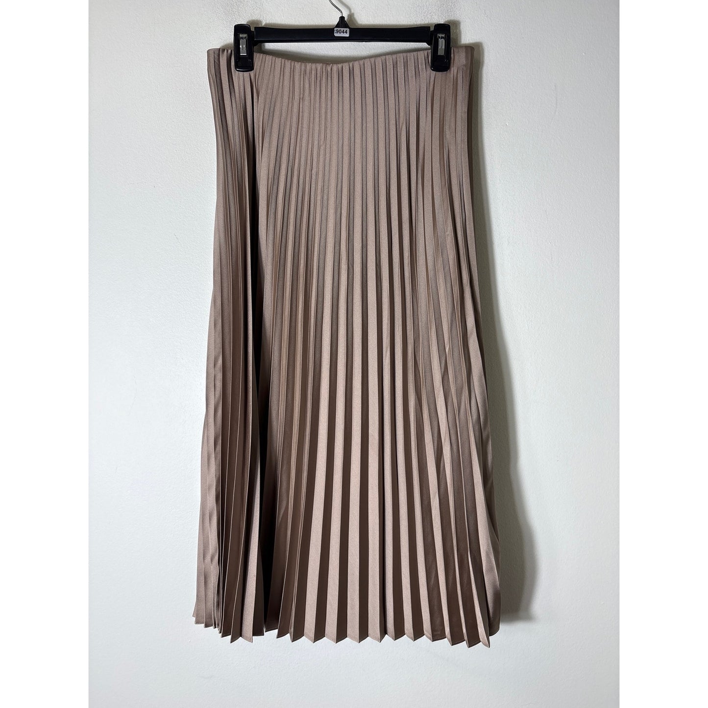 J.Crew Taupe Accordian Pleat Midi Skirt Sz S