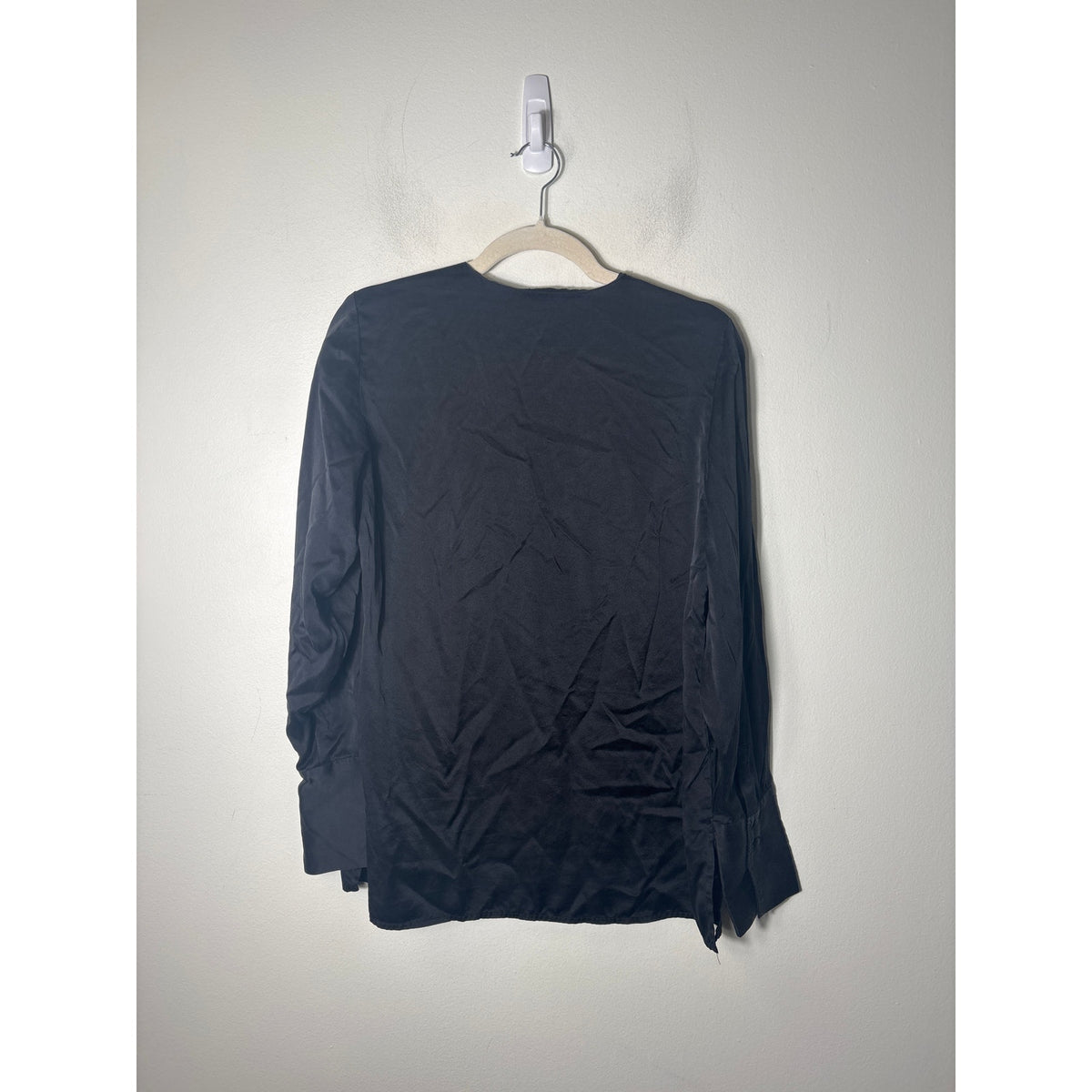 Worth Black Long Sleeve Silk V-Neck Tunic Sz 6