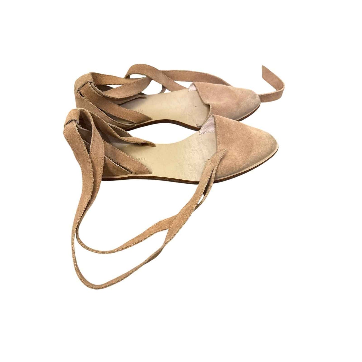 Loeffler Randall Tan Suede Slip On Flat Sz 9