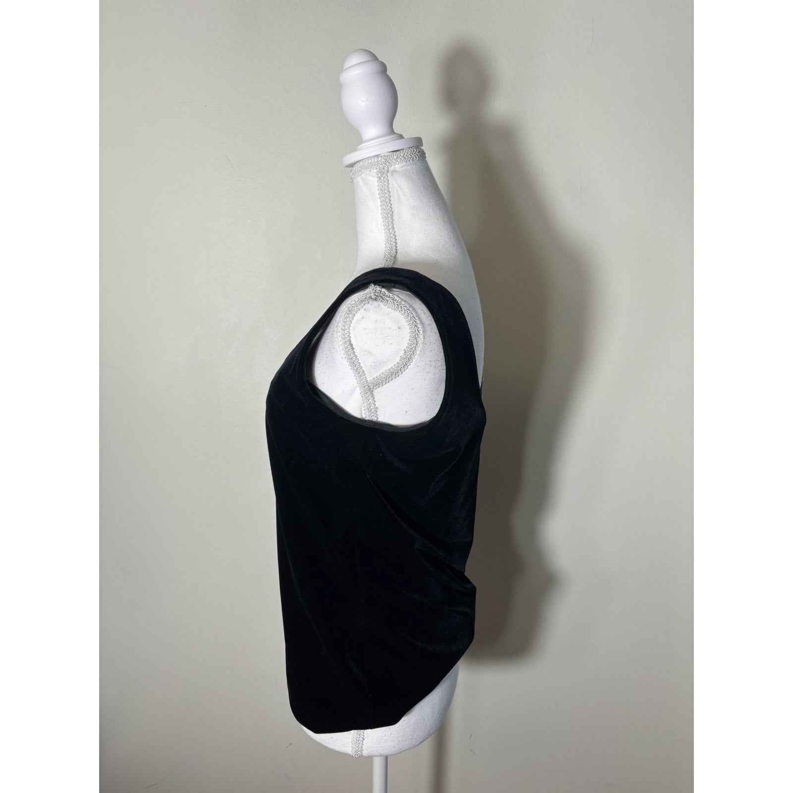 En Francais Black Velour Shell and Pants Set Sz S