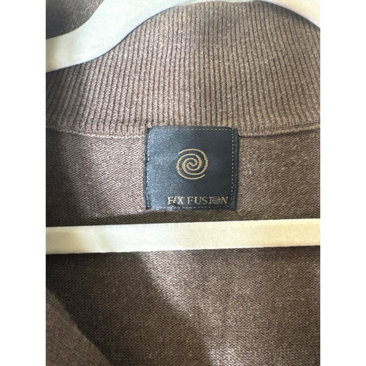 F/X Fushion Brown Sleeveless Alabama Sweater Sz L