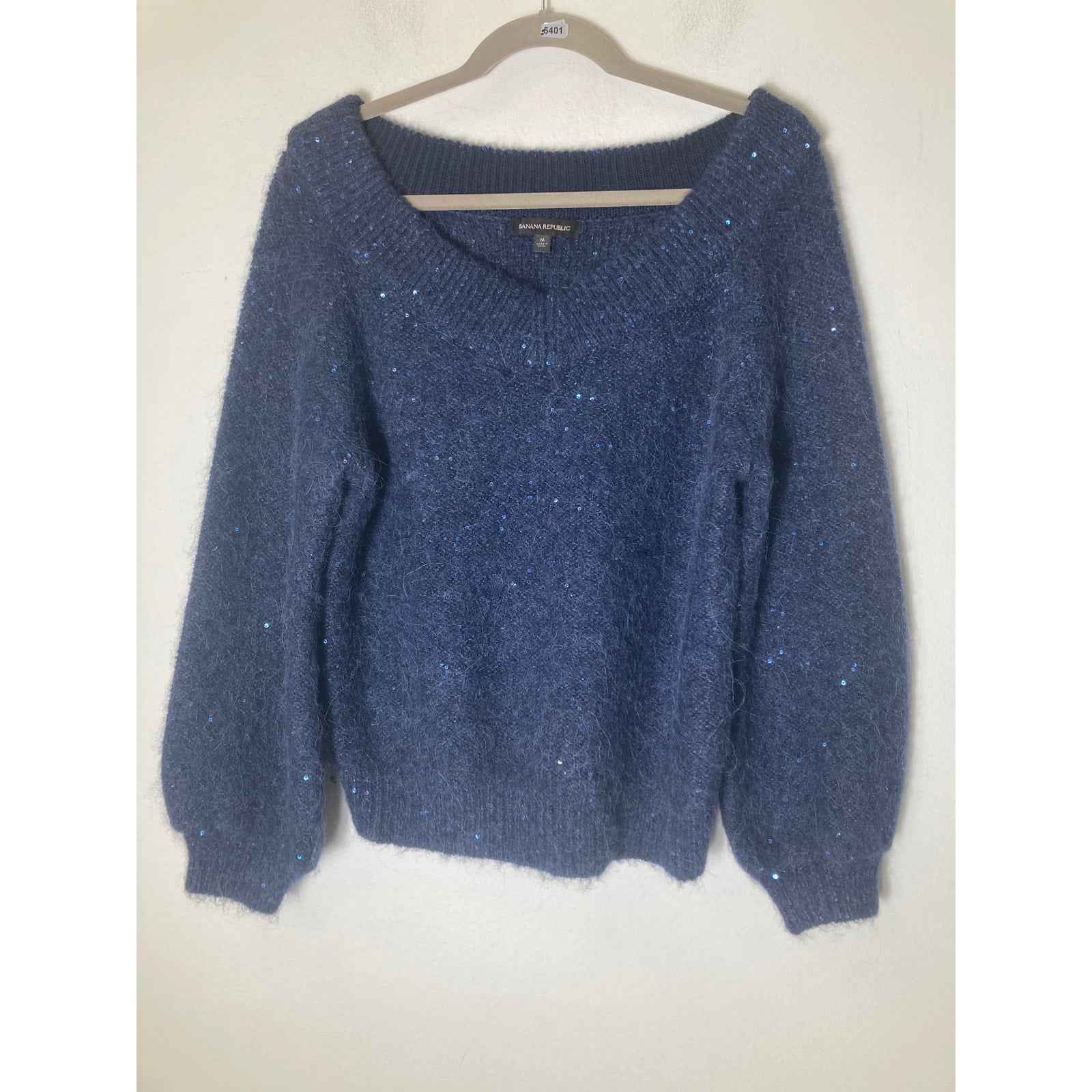 Banana Republic Navy Blue Long Sleeve V-Neck Sweater Sz M