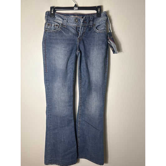 NWT 1921 Western Glove Works Medium Wash Flare Let Blue Jeans Sz 26/34