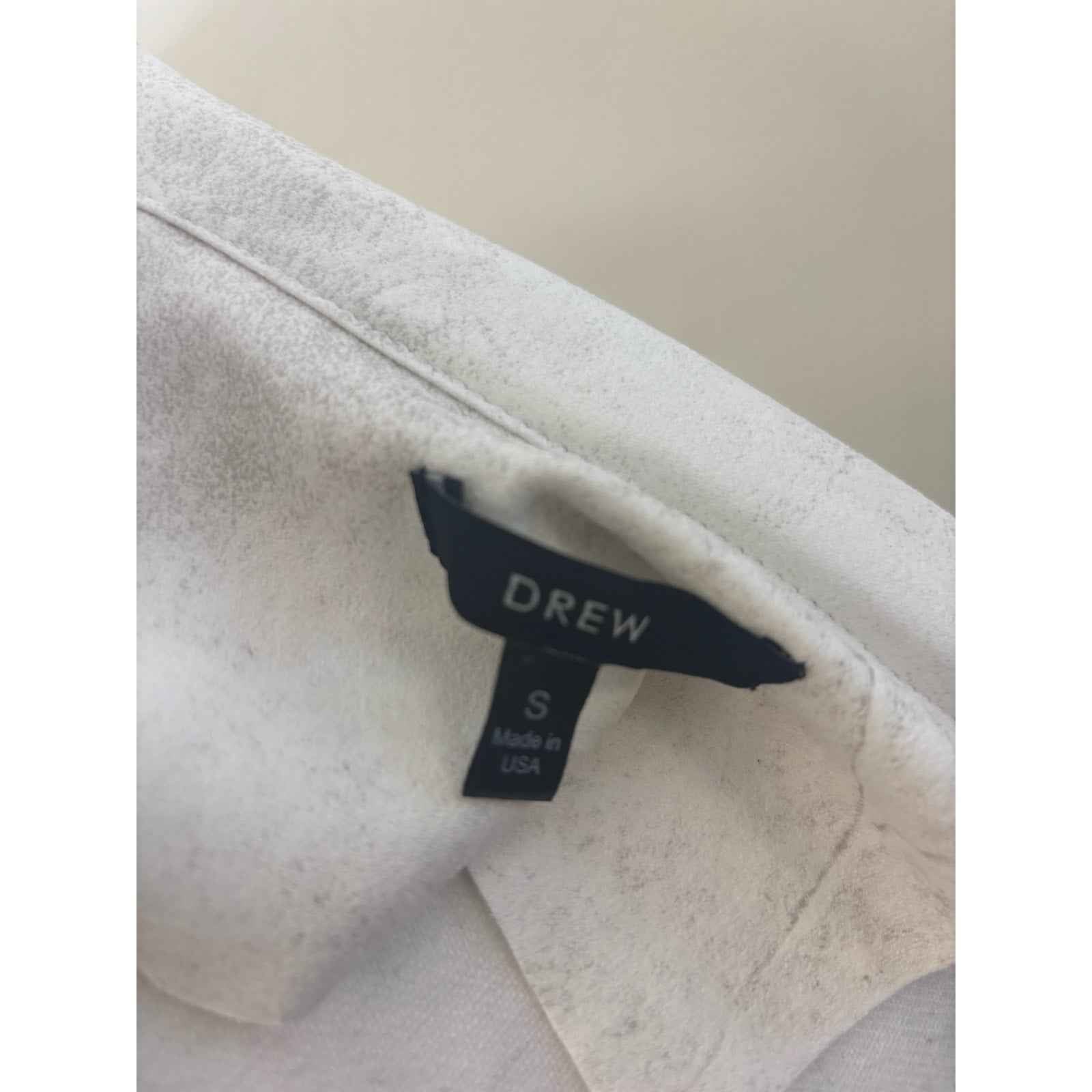 Drew White with Silver Creases Ligthweight Jacket Sz S