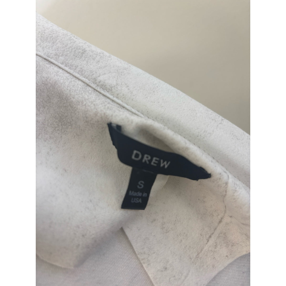 Drew White with Silver Creases Ligthweight Jacket Sz S