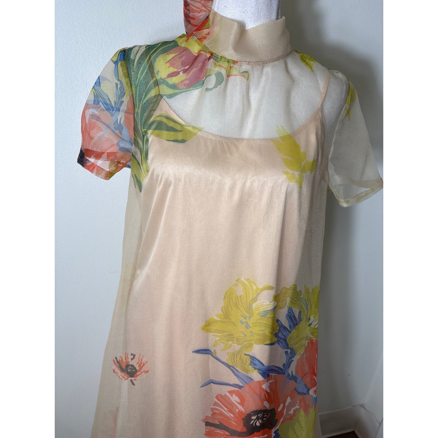 Staud Yellow Floral Gown Sz M