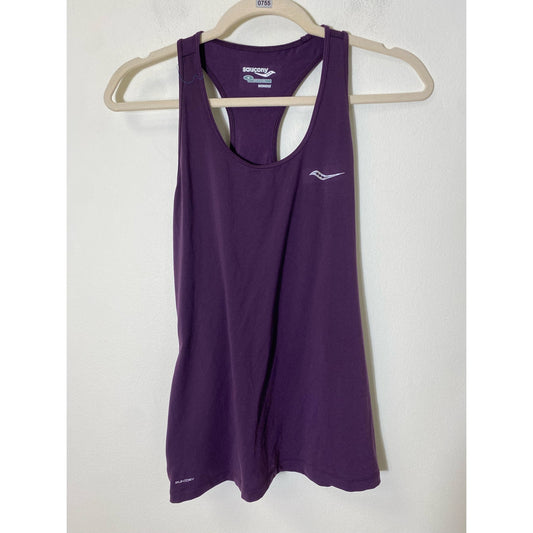 Saucony Run Dry Purple Athletic Tank Sz M