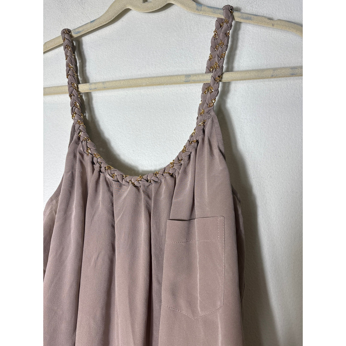 founty's Light Brown Silk Tank Sz S
