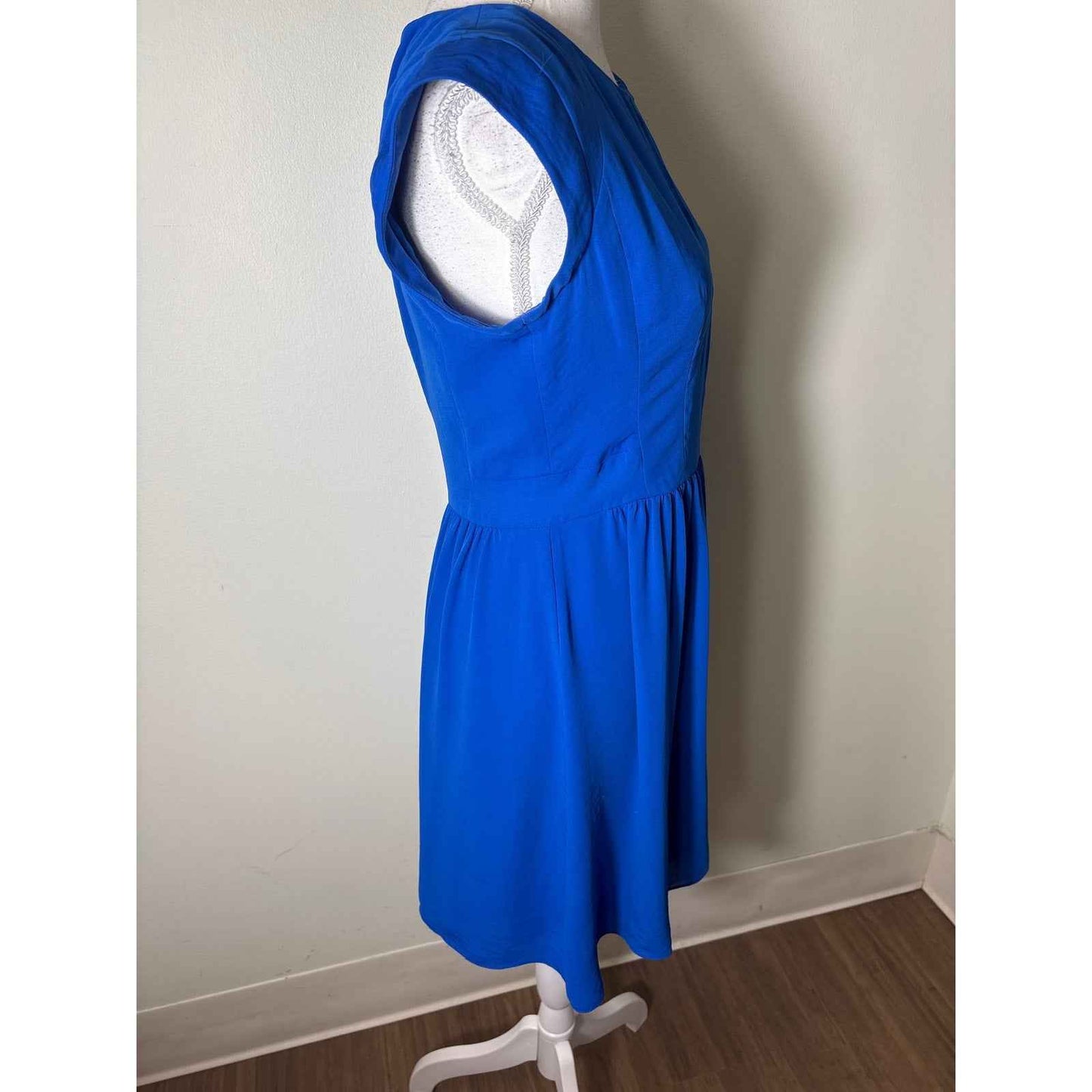 Rebecca Taylor Cobalt Blue Cap Sleeve Knee Length Dress Sz 4