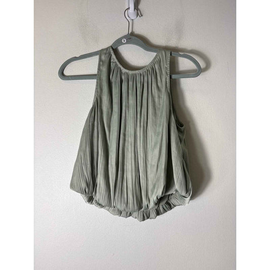 Anthropologie Sage Green Balloon Top Sz S