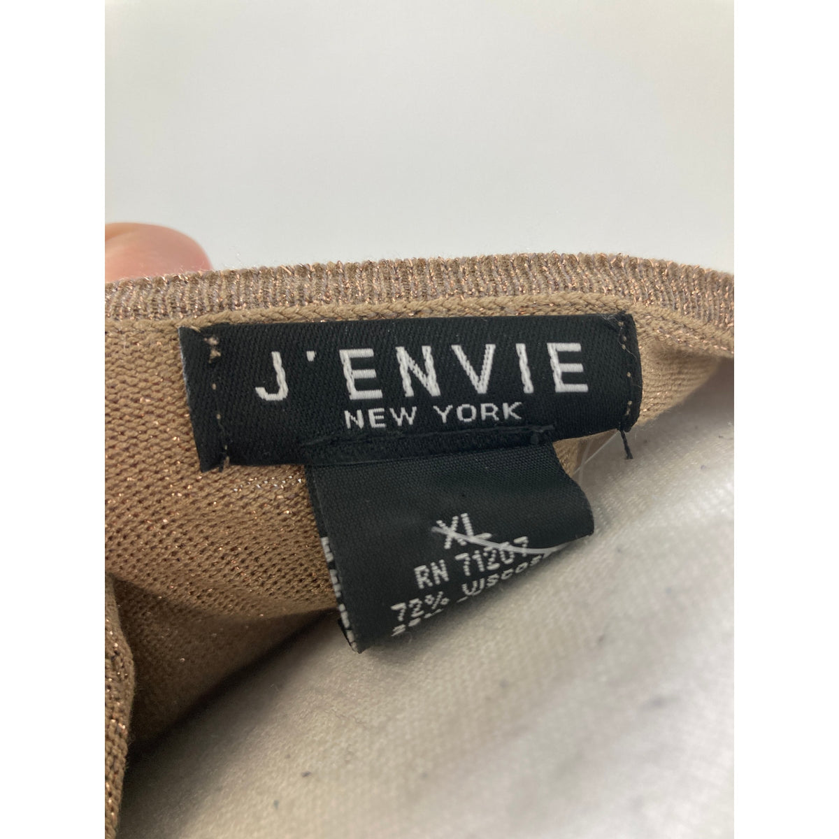 NWOT J'Envie NY Gold Long Sleeve Special Occasion Top Sz XL