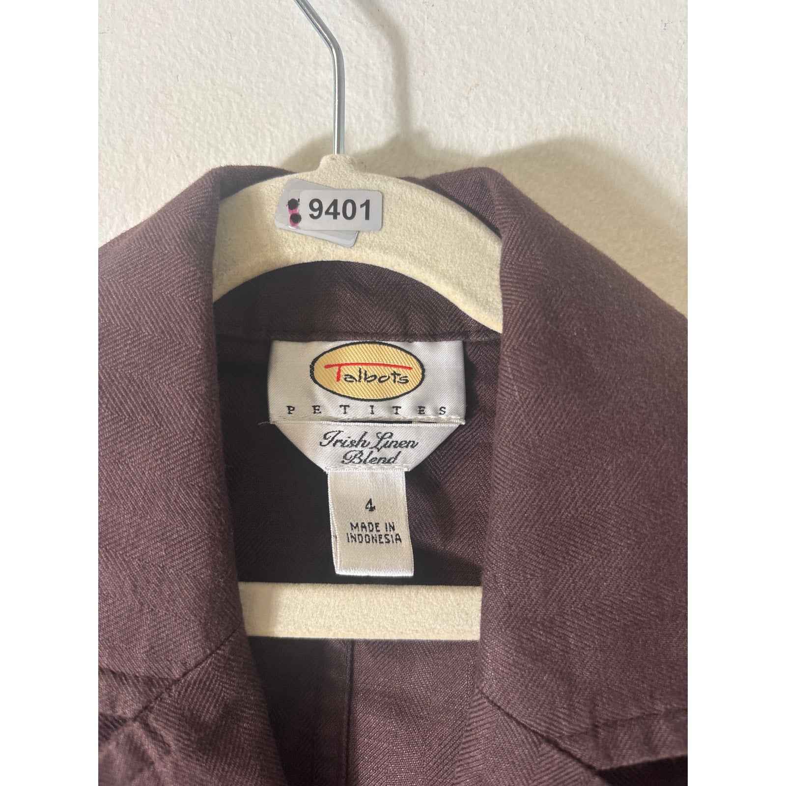 Talbots Chocolate brown Blazer Jacket Sz 4