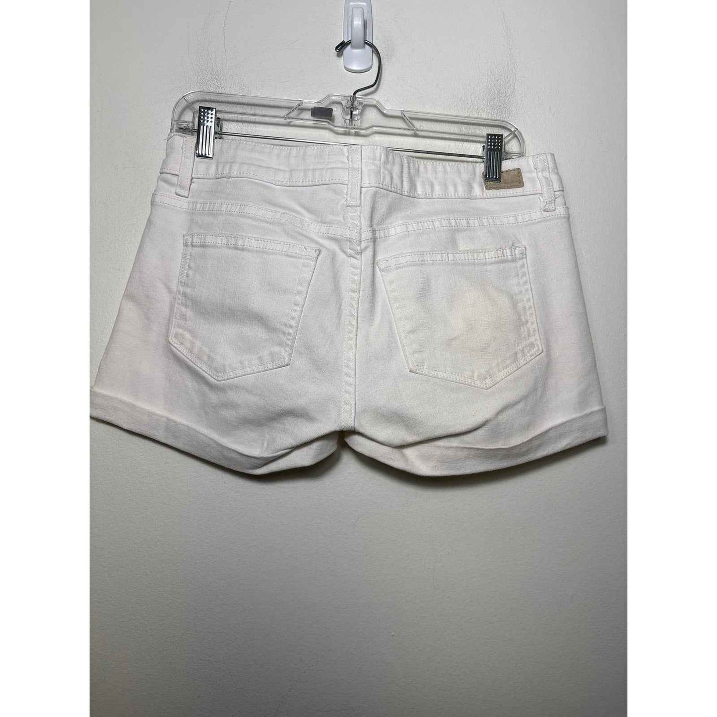 Paige White Denim Cuffed Shorts Sz 27