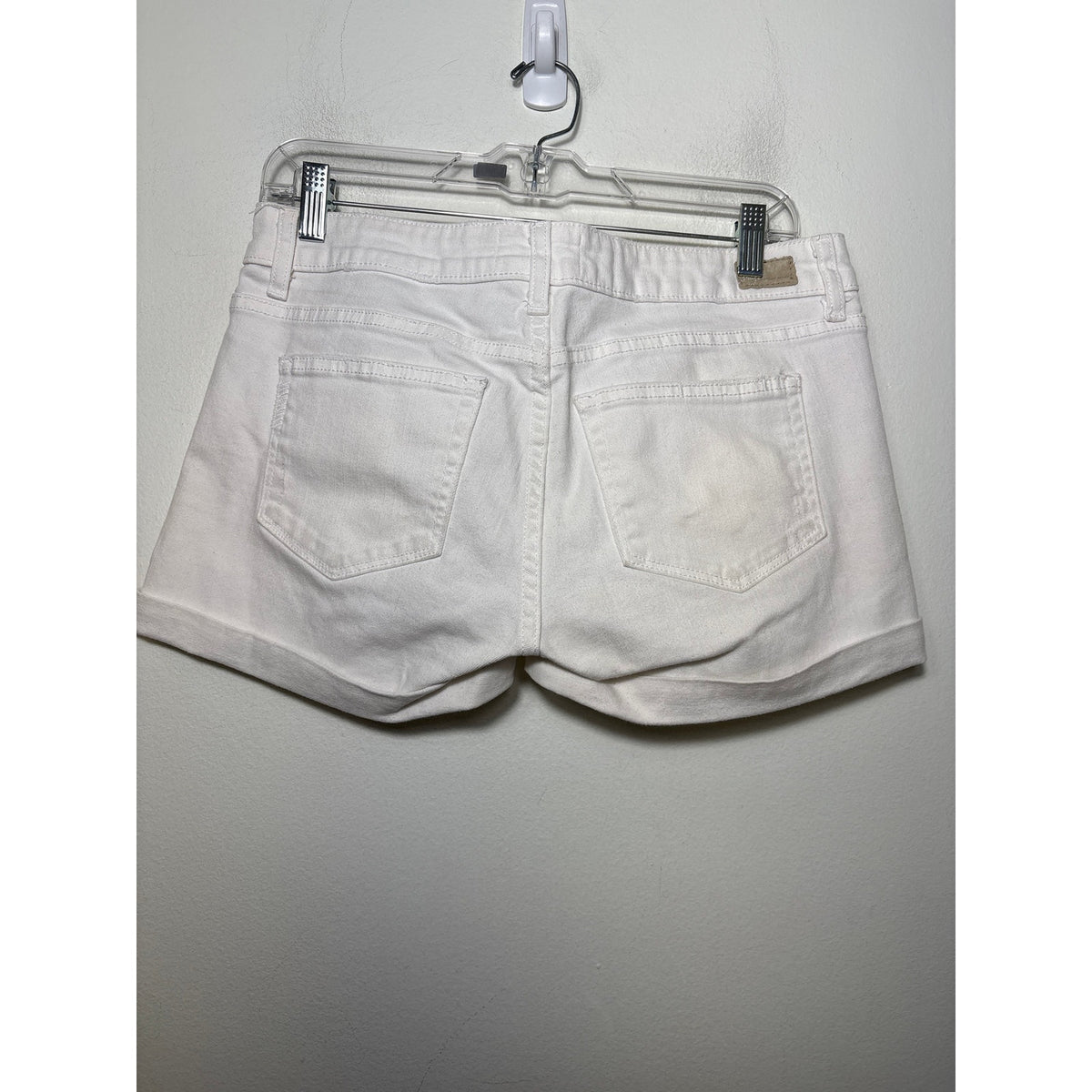 Paige White Denim Cuffed Shorts Sz 27