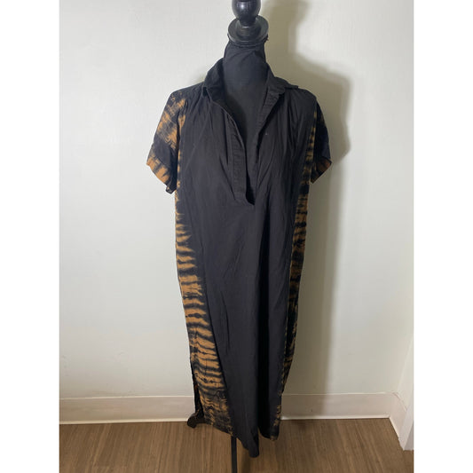 Cali by Cali Dreaming Cotton maxi Dress in Black/Brown Sz XS