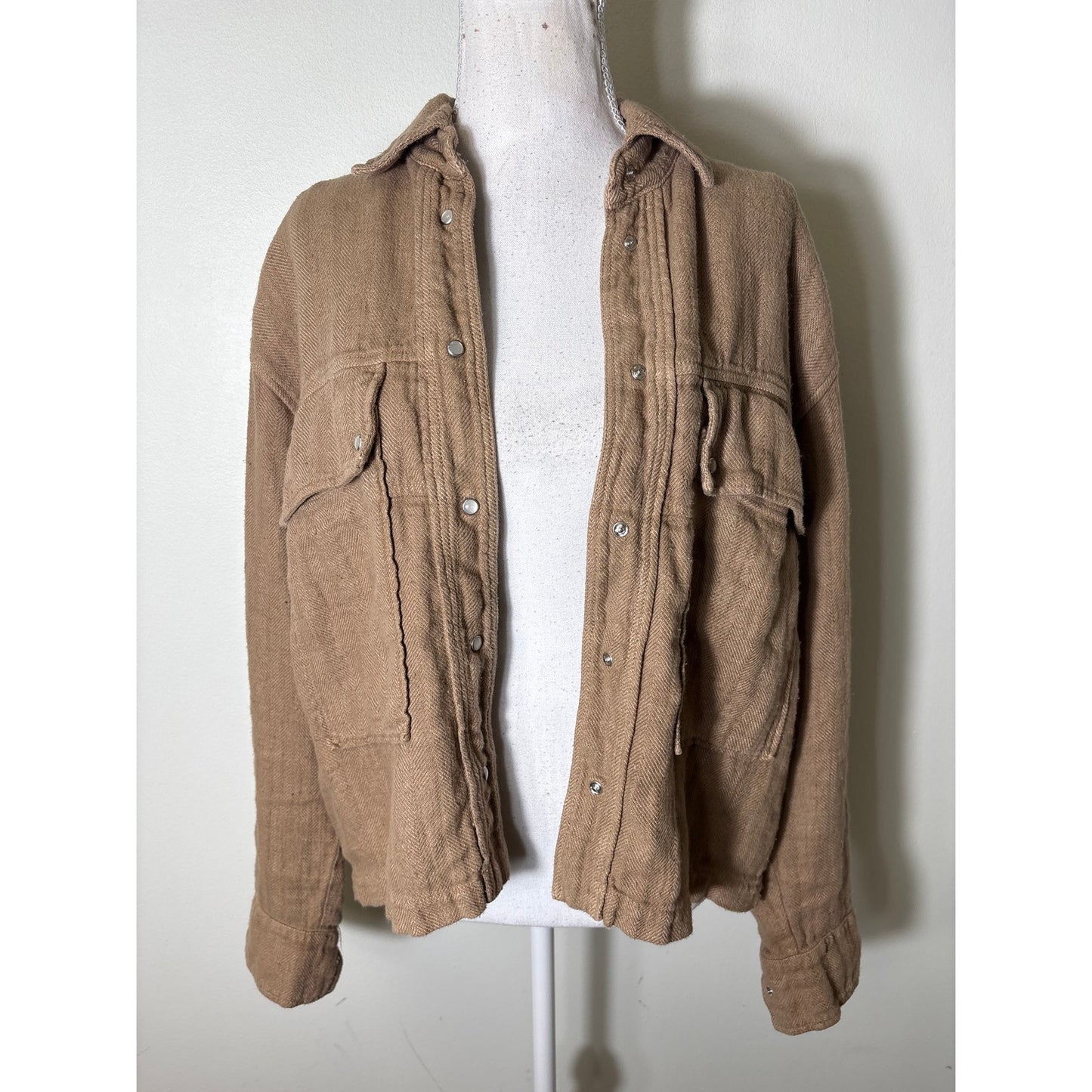 Soniavilla Light Brown Long Sleeve Linen Jacket Sz 40