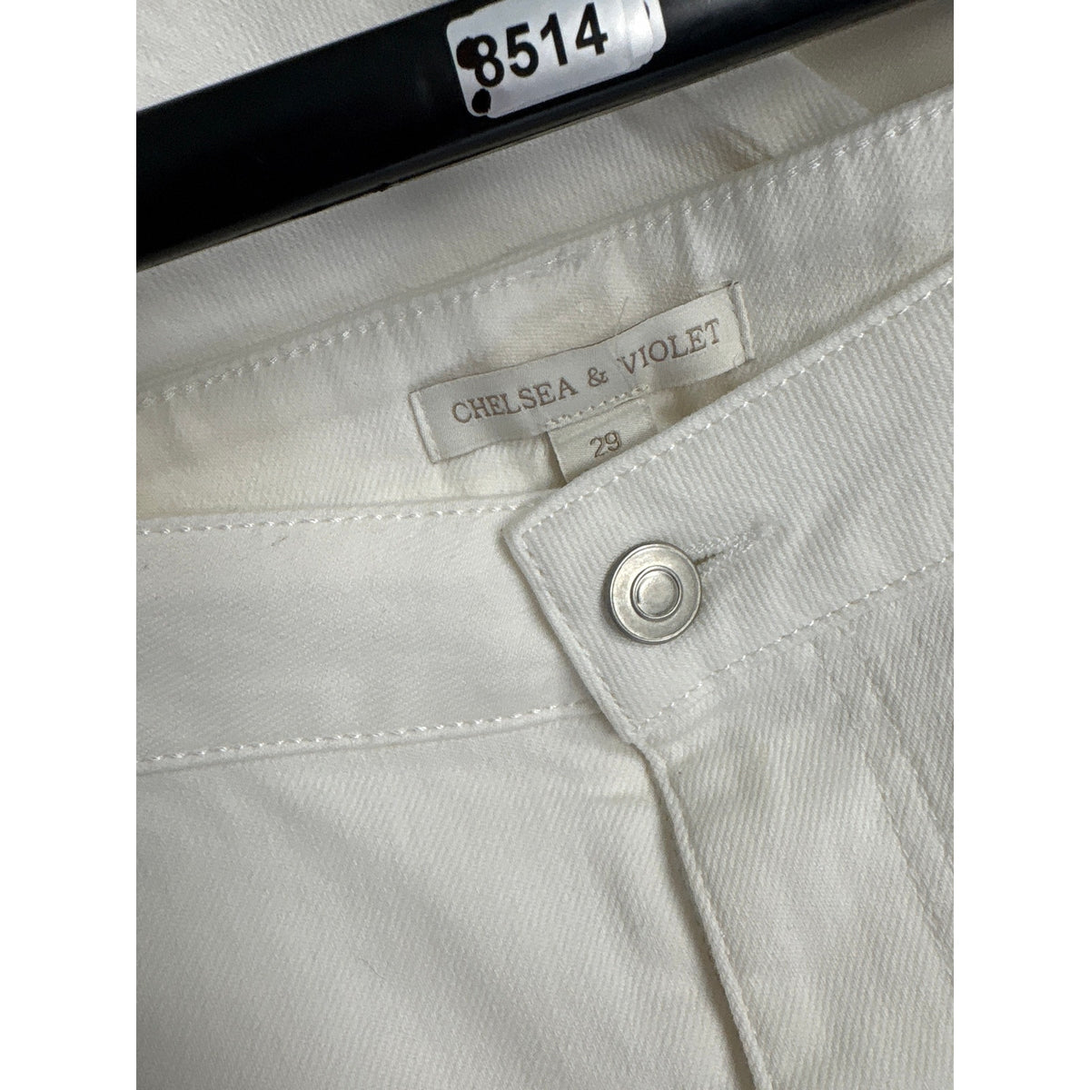 Chelsea & Violet Off White Wide Leg Denim Jeans Sz 29