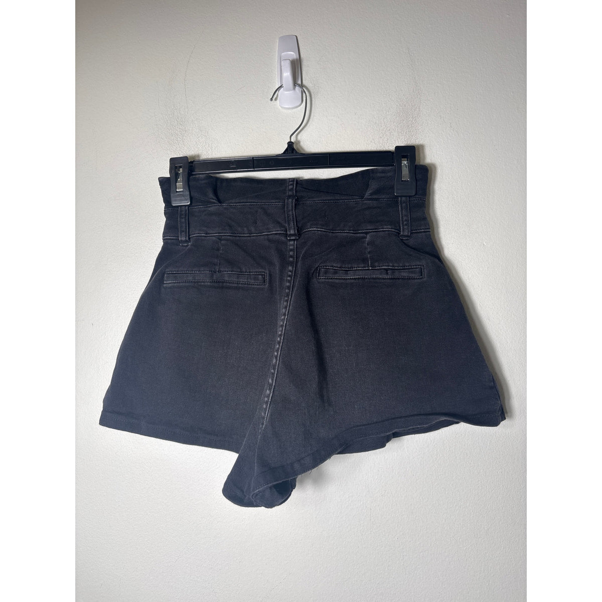 IRO Black Pleated denim Shorts Sz 36