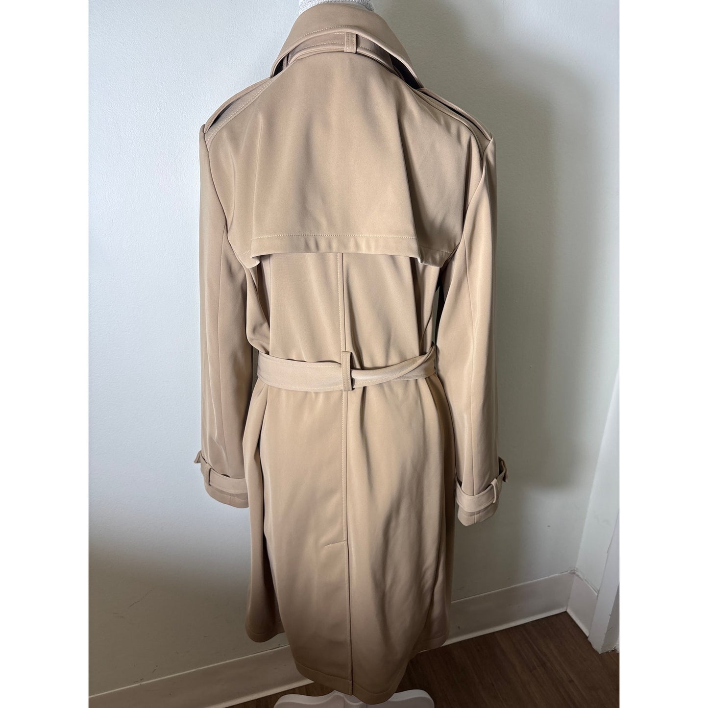 NWOT Donna Karan Khaki Trench Coat Sz M