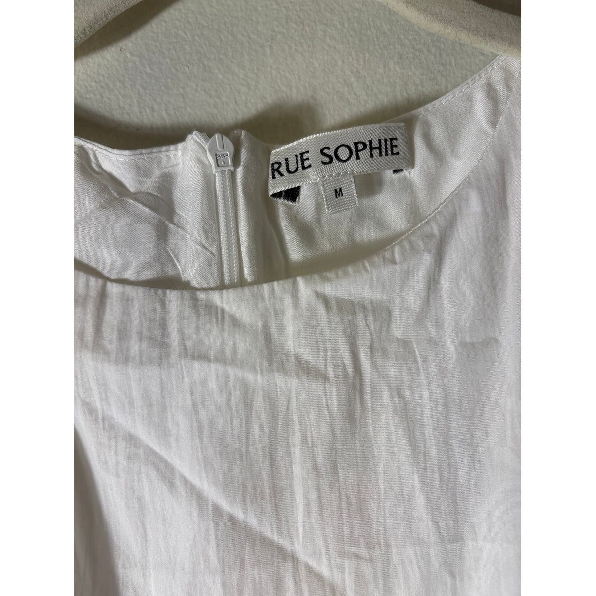 Rue Sophie White Sleeveless Side Tie Maxi Dress Sz M