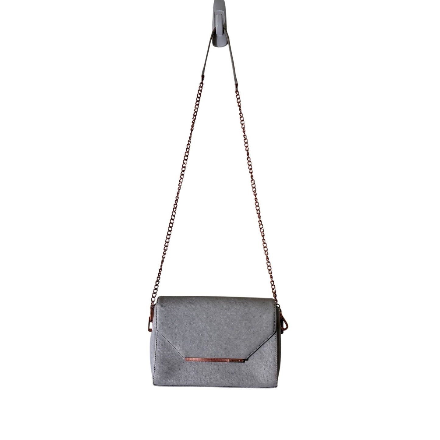 Ted Baker Light Gray Coated Leather Purse Sz 9"x^'