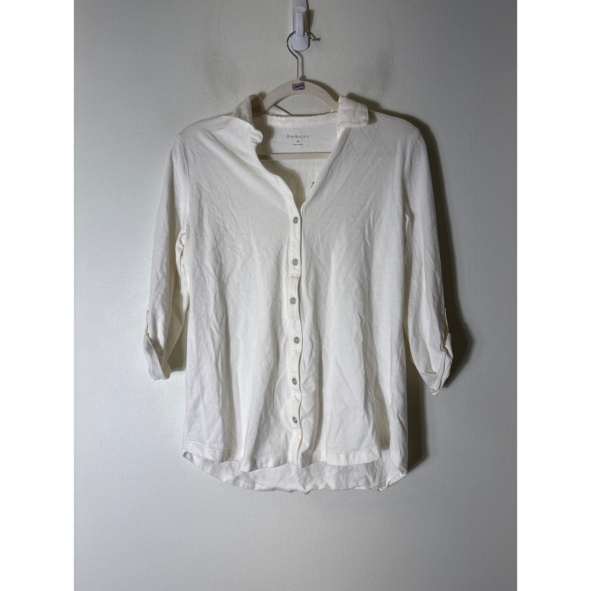 Kim Rogers off-white button down Sz M