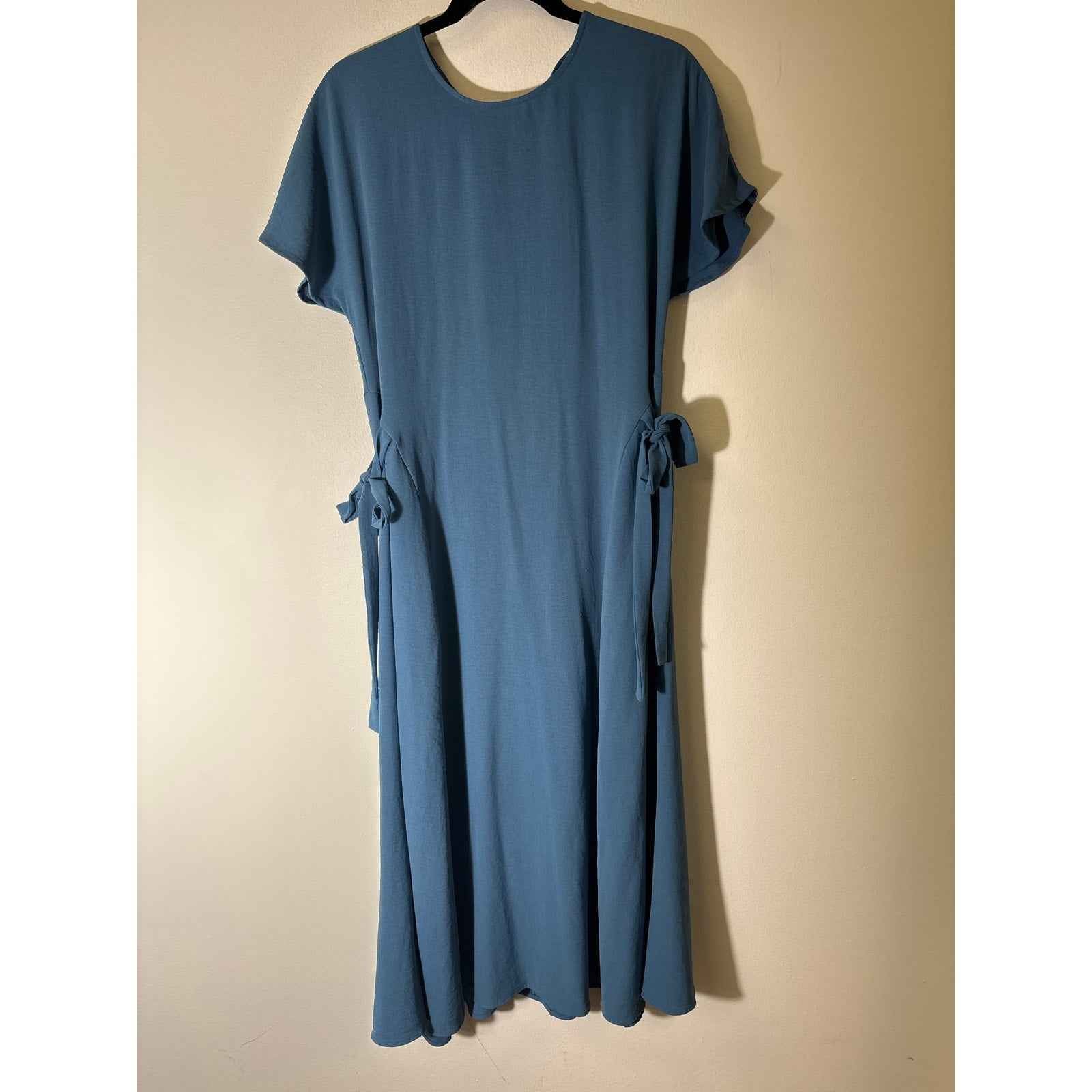 Zara Blue Short Sleeve Maxi Dress Sz XL