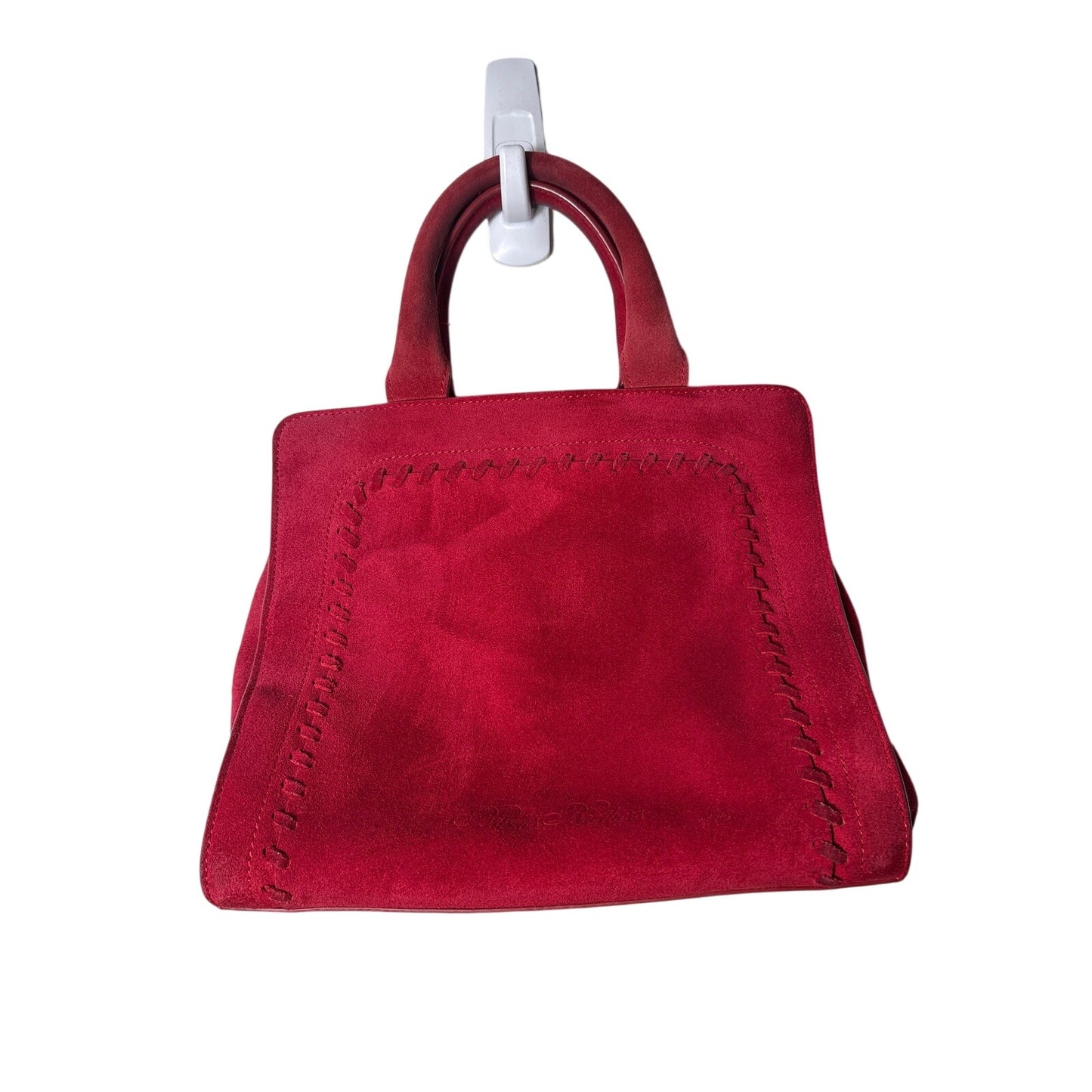 Brooks Brothers Red Suede Handbag Sz 10"x8.5"