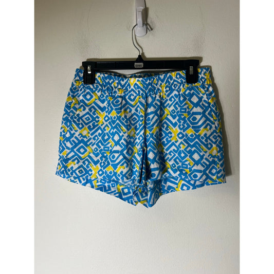 HiHo Blue White and Yellow Elastic Waist Pull On Shorts Sz S