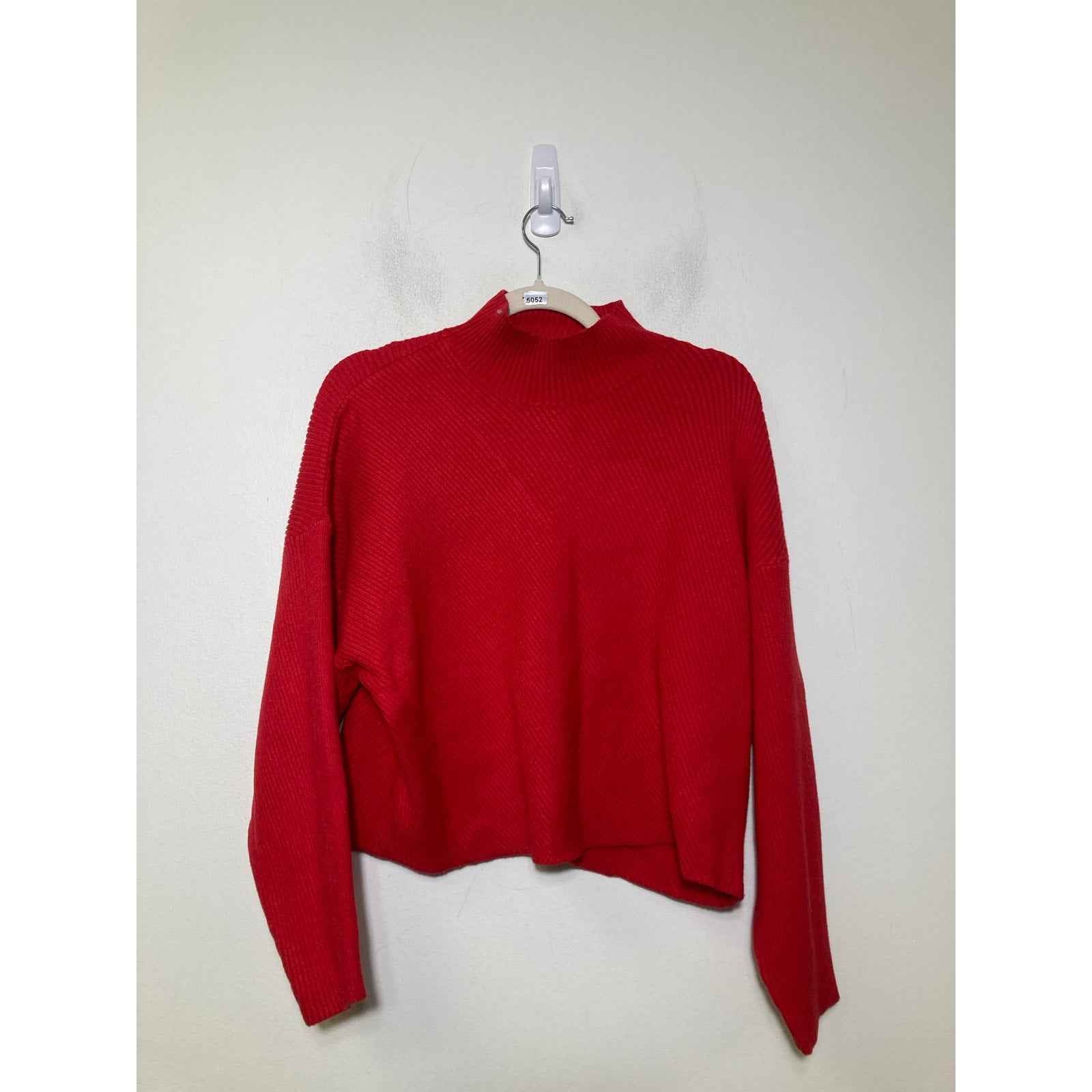 Maeve Red Crop Slouch Sweater Sz S