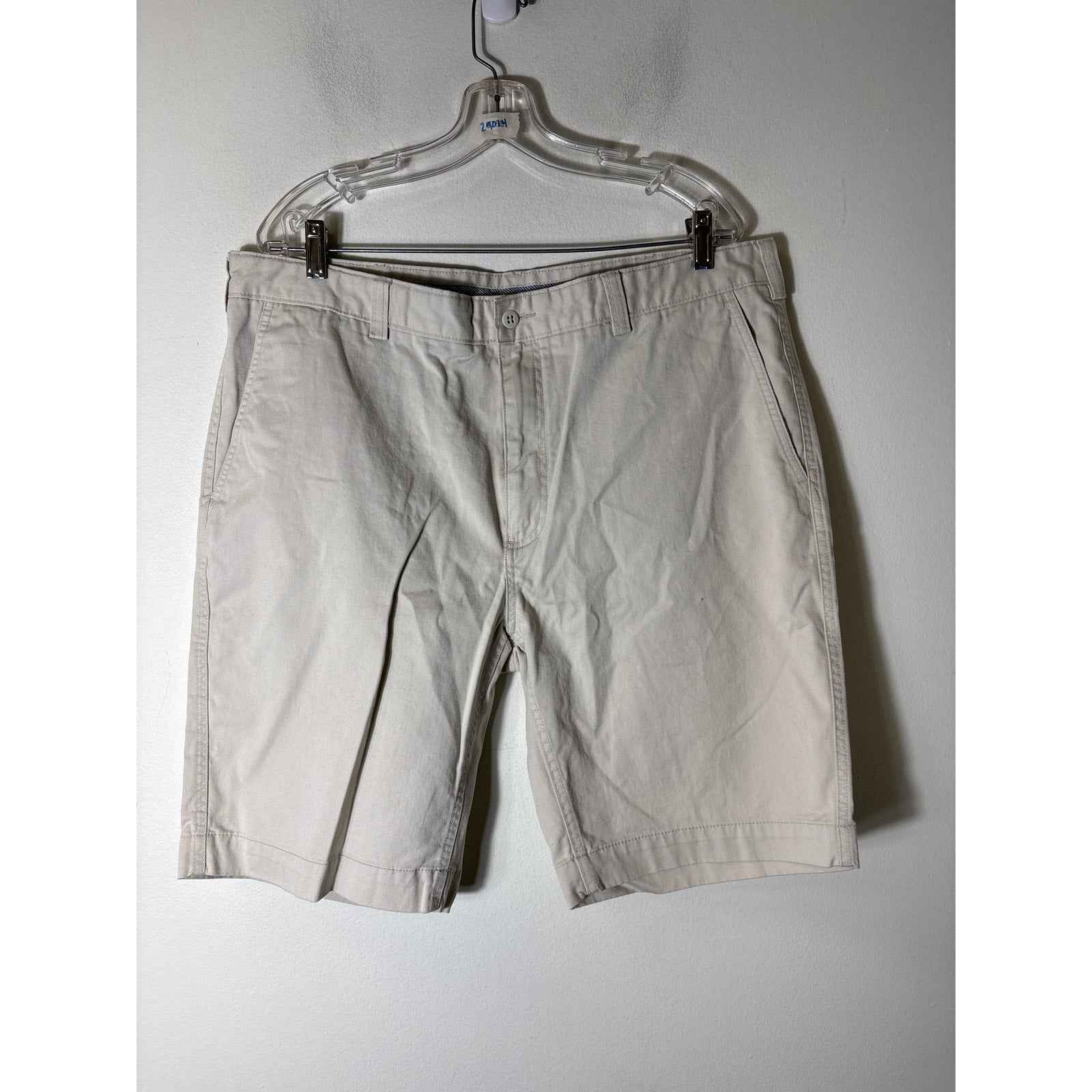 Men's Cremieux Stone Flat Front Cotton Shorts Sz 38