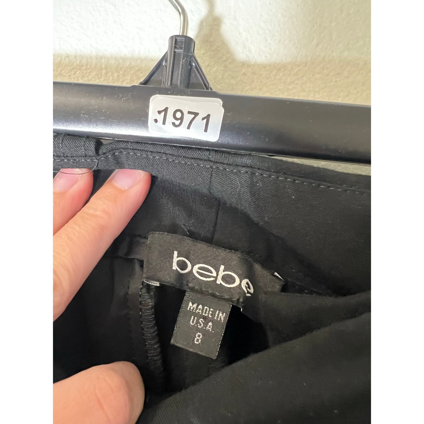 Bebe Black Straight Leg Dress Pant Sz 8