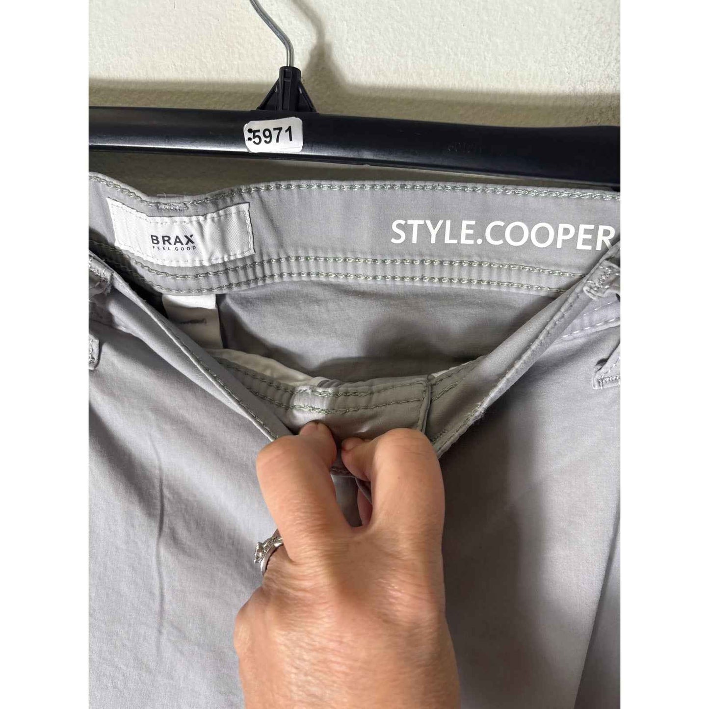 Men's Brax Feel Good Gray "Cooper" Style Pants Sz 40/34