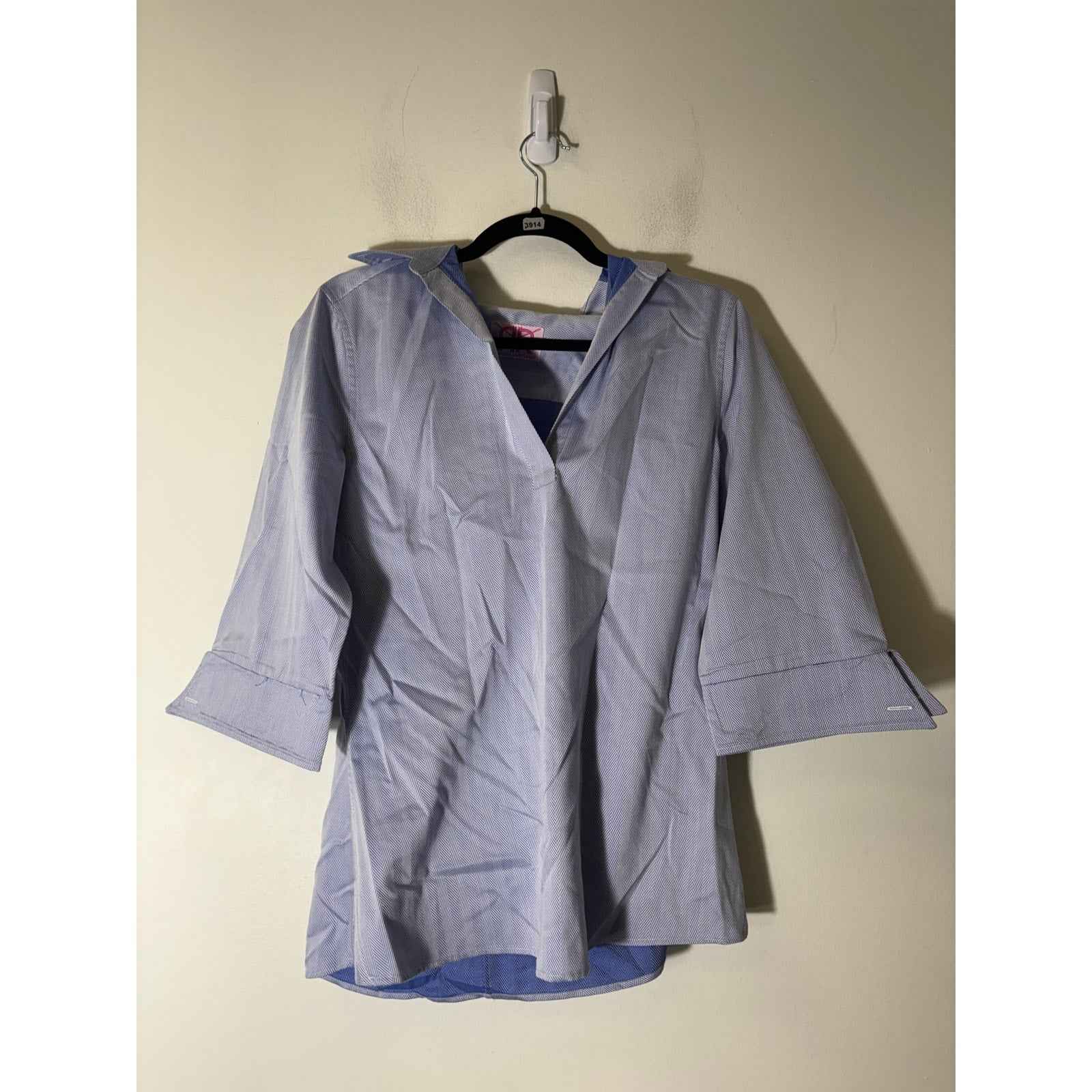 Double R Brand Light Blue Tunic Style Cotton Shirt Sz M