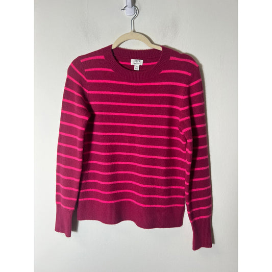 J. Crew Pink Magenta Long Sleeve Sweater Sz XS
