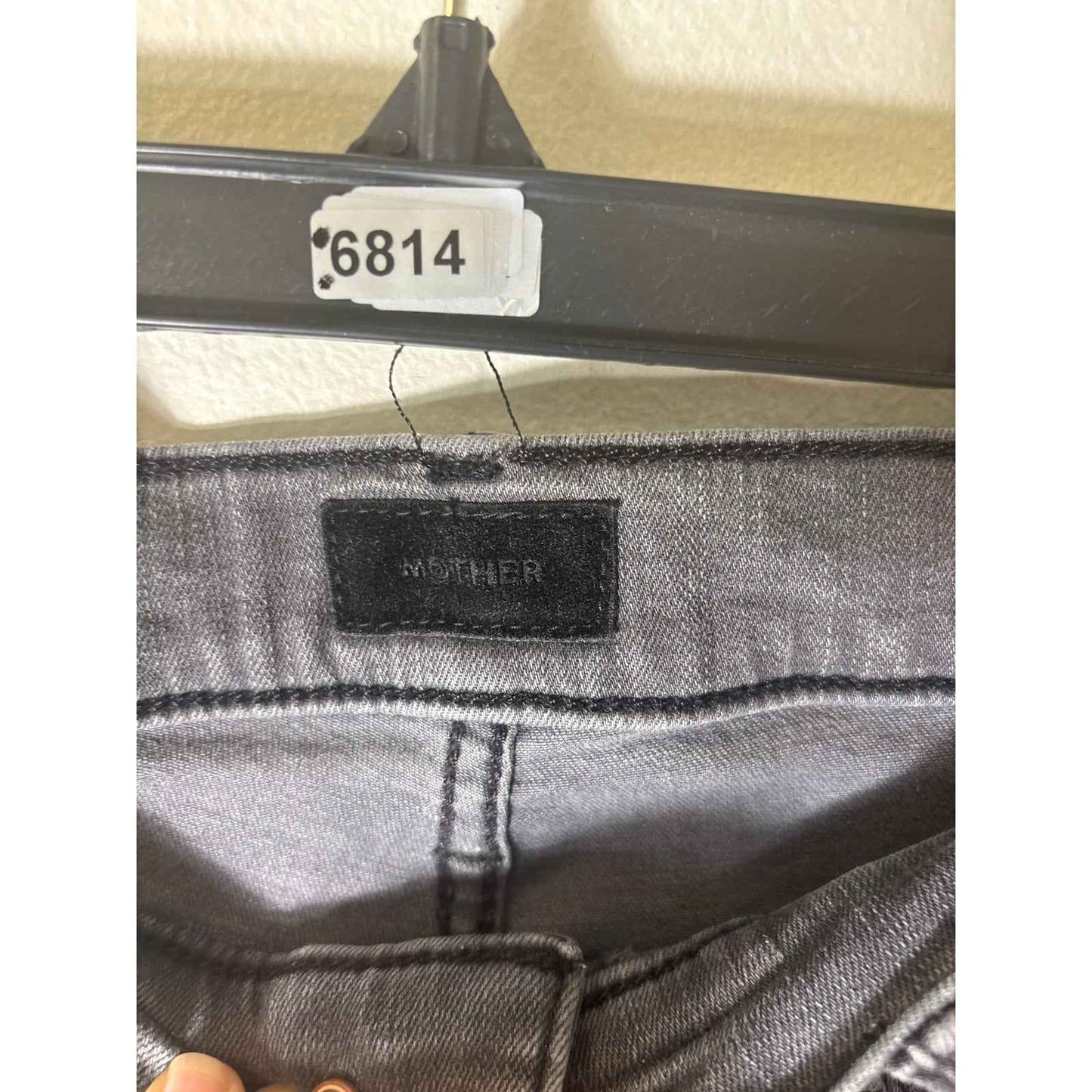 Mother Dark Gray "The Insider Crop Step Fray" Denim Jeans Sz 27