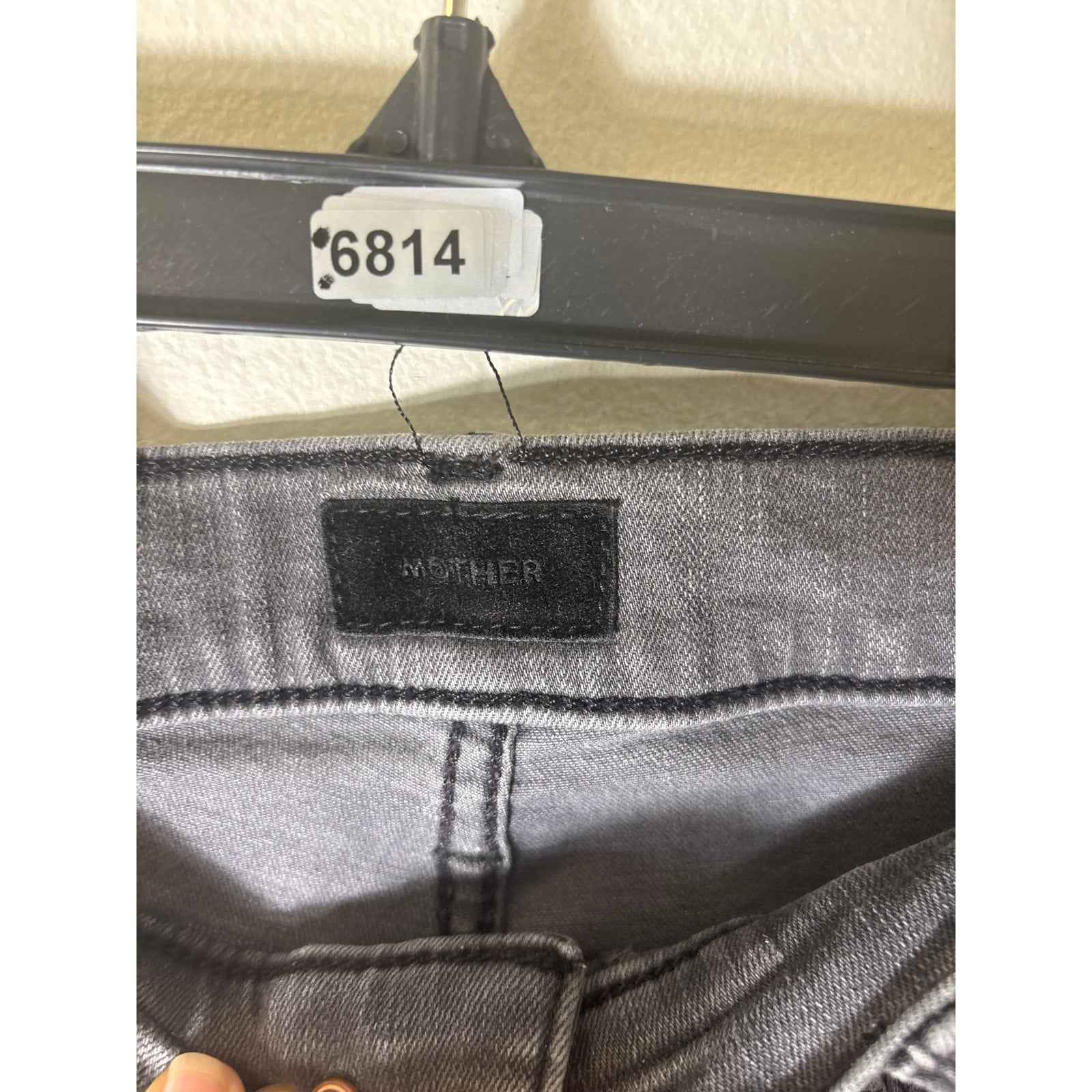 Mother Dark Gray "The Insider Crop Step Fray" Denim Jeans Sz 27