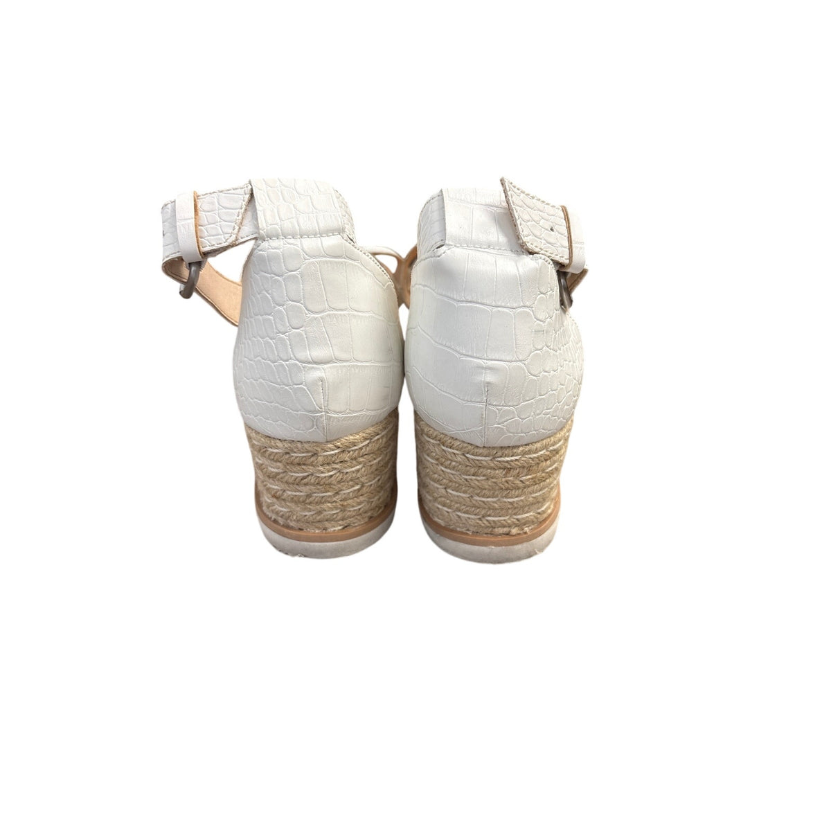 Dolce Vita White Liza Strappy Wedges Sz 10