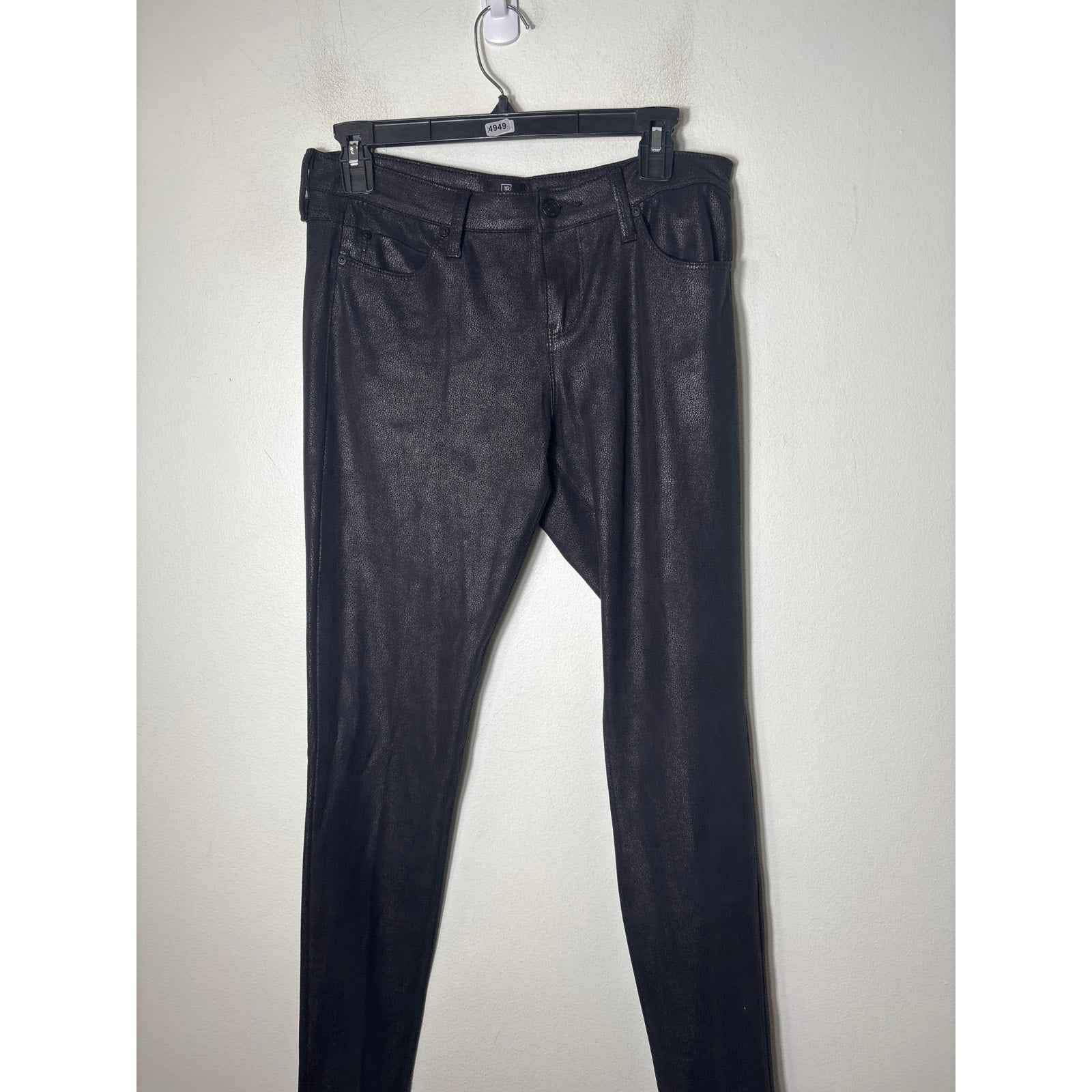 Just Black Soft Pebbled Black Denim Pants Sz 29