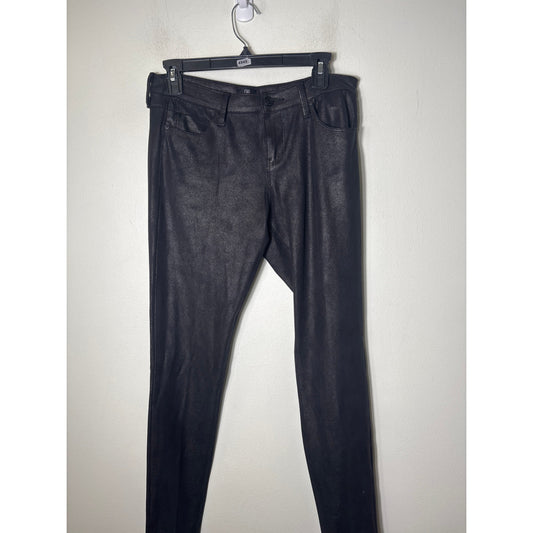 Just Black Soft Pebbled Black Denim Pants Sz 29