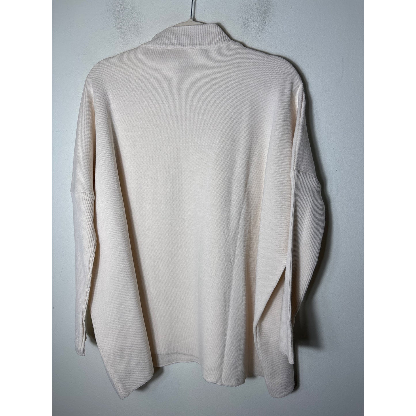 Touche Cream Mock Neck Slouchy Sweater Sz M