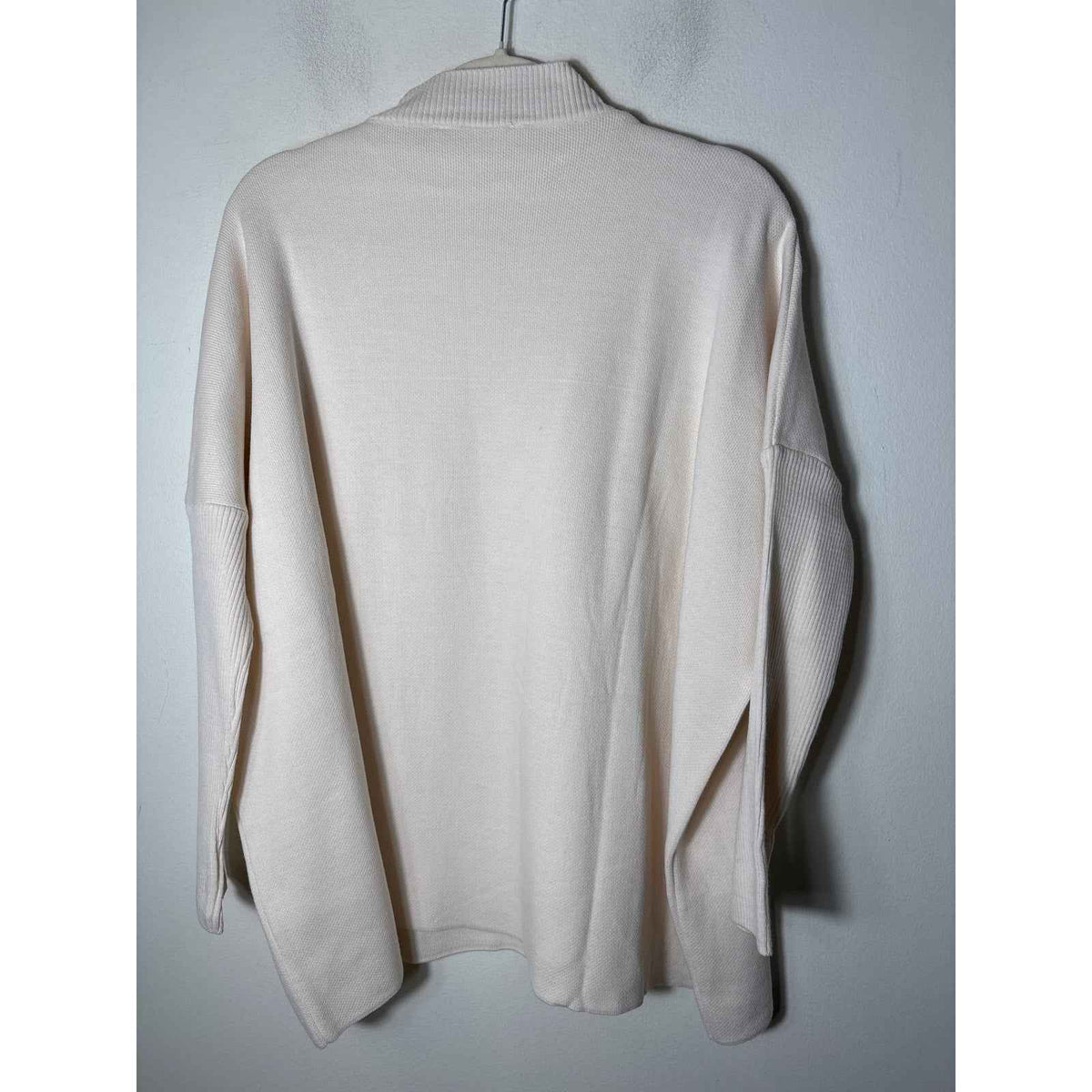 Touche Cream Mock Neck Slouchy Sweater Sz M