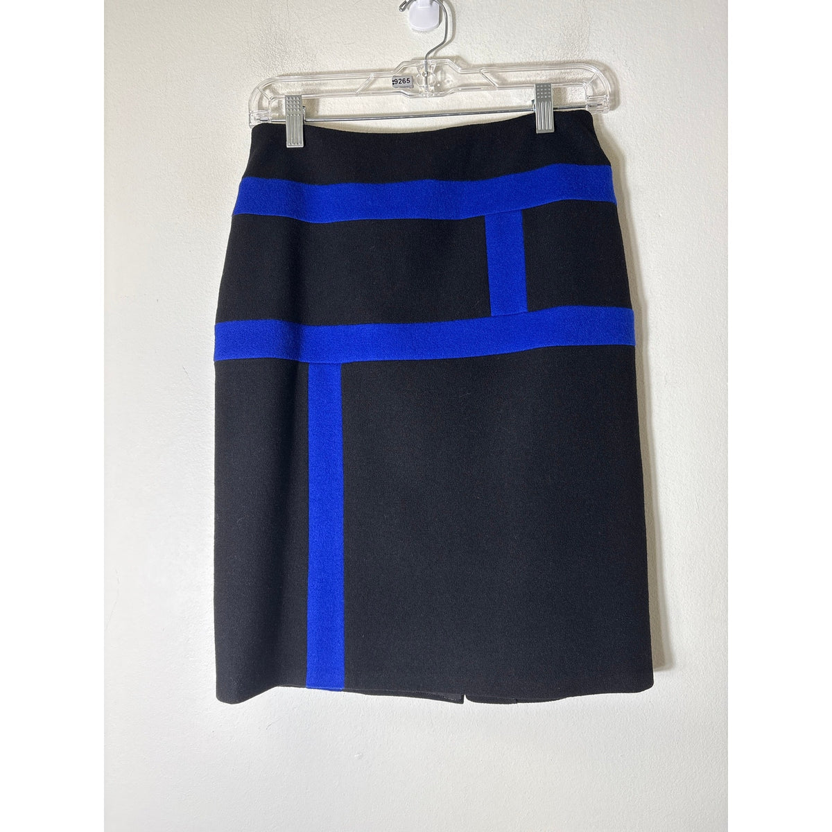 Carlisle Blue and Black Wool Pencil Skirt Sz 0