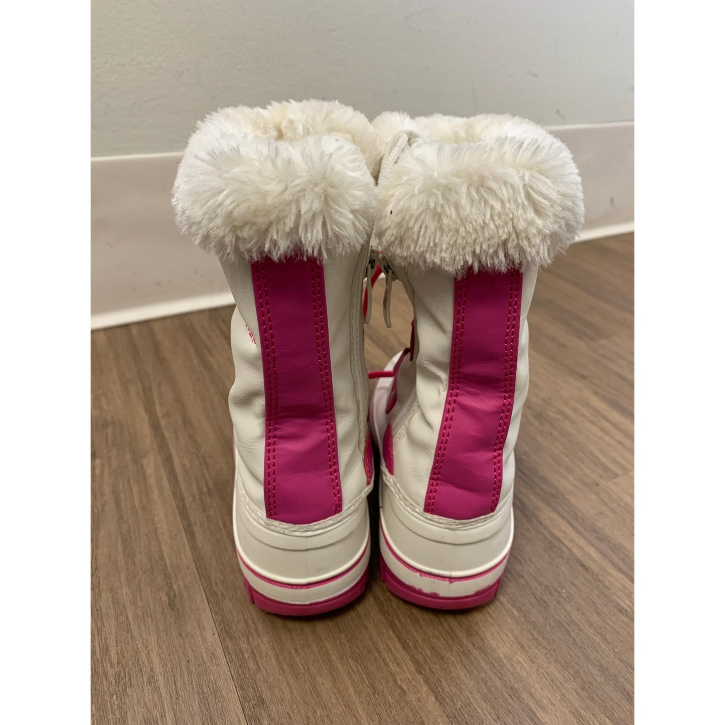 Girls Dream Pairs Pink Fuzzy Snow Boots Childrens Sz 10