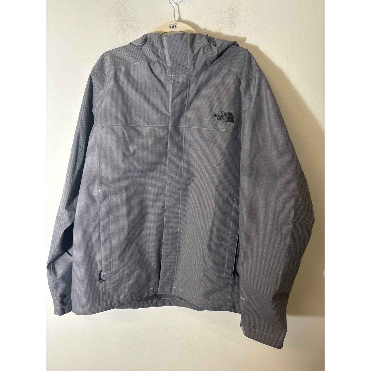 Mens The North Face Gray Rain Jacket Shell Sz L