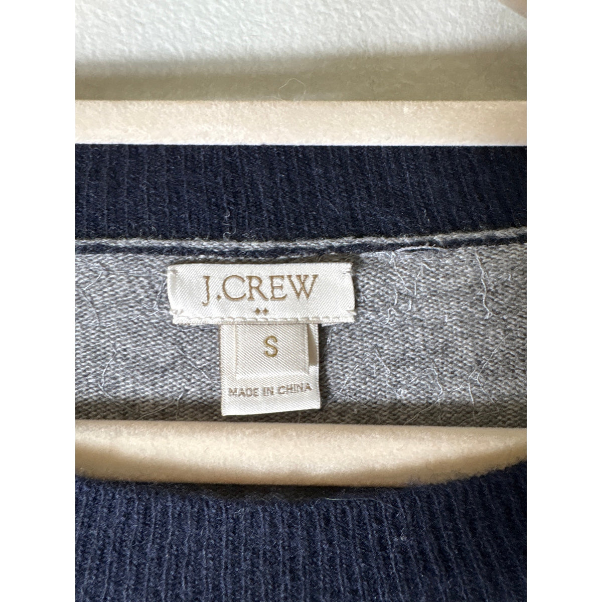 J.Crew Gray With Black Trimmed Sequined Sweater Sz S